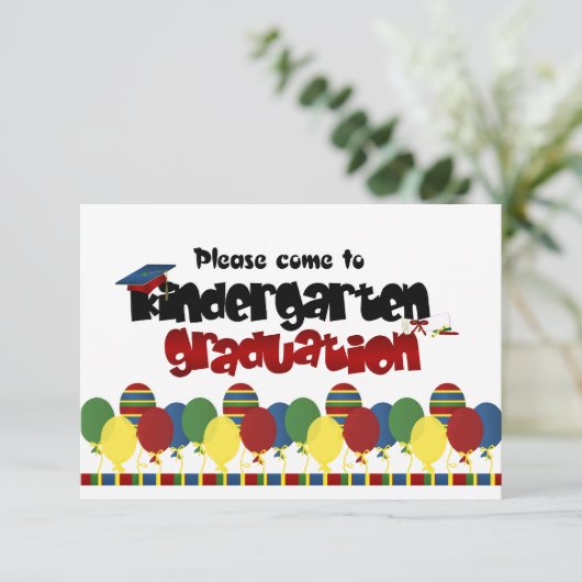 Kindergarten Abschluss Einladung (Stehend Vorderseite)