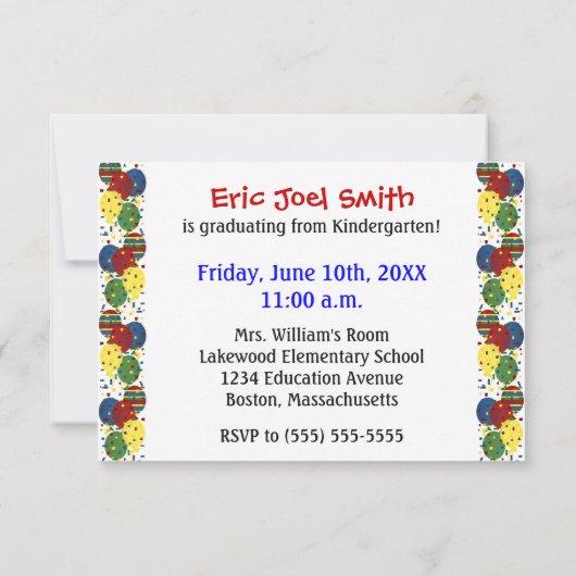 Kindergarten Abschluss Einladung (Rückseite)