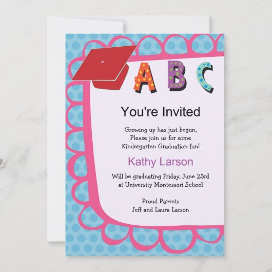 Kindergarten-Abschluss-Einladung Einladung (Vorderseite)