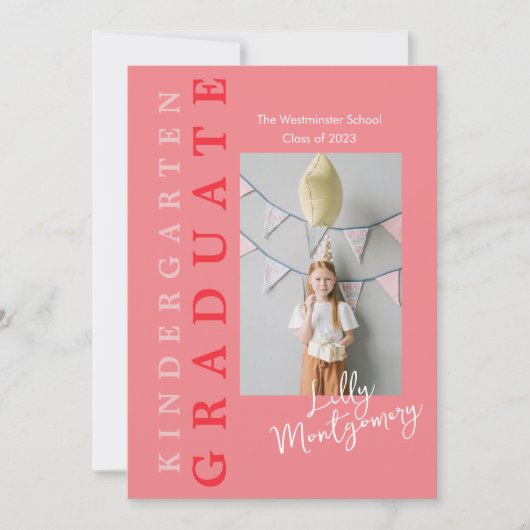 Kindergarten Abschluss Einladung Karte 5 Fotos (Vorderseite)