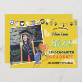 Kindergarten Abschluss Einladung mit Foto (Vorne/Hinten)