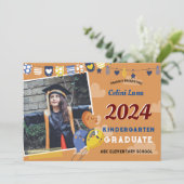 Kindergarten Abschluss Einladung mit Foto (Stehend Vorderseite)