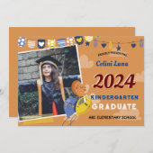 Kindergarten Abschluss Einladung mit Foto (Vorne/Hinten)