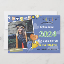 Kindergarten Abschluss Einladung mit Foto