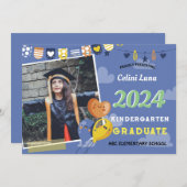 Kindergarten Abschluss Einladung mit Foto (Vorne/Hinten)