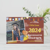 Kindergarten Abschluss Einladung mit Foto (Stehend Vorderseite)