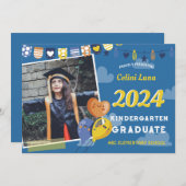 Kindergarten Abschluss Einladung mit Foto (Vorne/Hinten)