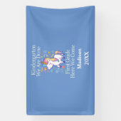 Kindergarten Abschluss Erste Klasse Einhorn Party Banner (Vertikal)