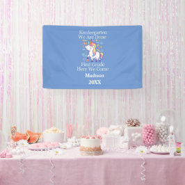 Kindergarten Abschluss Erste Klasse Einhorn Party Banner