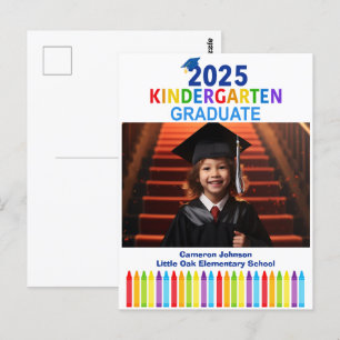 Kindergarten Abschluss Foto Custom Graduate 2025 Postkarte