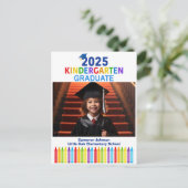 Kindergarten Abschluss Foto Custom Graduate 2025 Postkarte (Stehend Vorderseite)