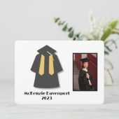 Kindergarten Abschluss Foto hinzufügen Einladung (Stehend Vorderseite)