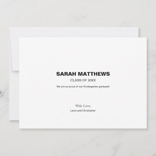 Kindergarten Abschluss FotoCollage Ankündigung (Rückseite)