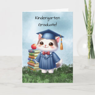 Kindergarten Abschluss Girl Cat Herzlichen Glückwu Karte