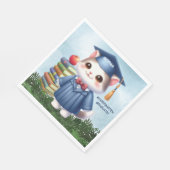 Kindergarten Abschluss Girl Cat Herzlichen Glückwu Serviette (Ecke)