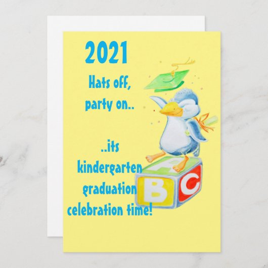 Kindergarten Abschluss Grußkarte Karte (Vorne/Hinten)