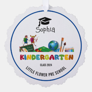 Kindergarten Abschluss individuelle Name Ornament Karte