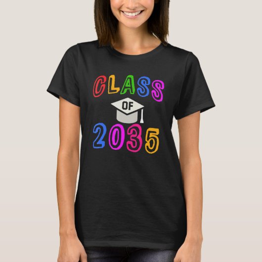 Kindergarten Abschluss Jahr 2035 wächst auf T-Shirt (Vorderseite)