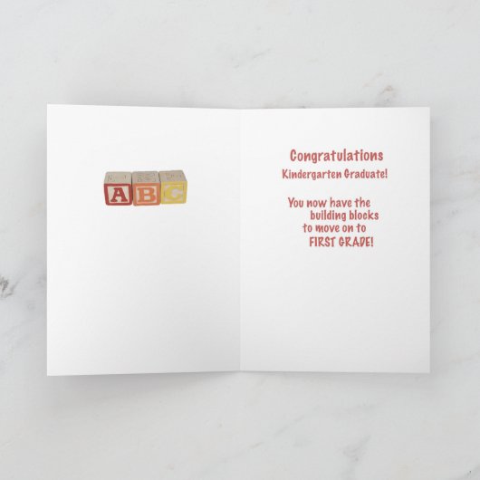 Kindergarten Abschluss Karte (Innenseite)