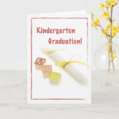 Kindergarten Abschluss Karte (Gelbe Blume)