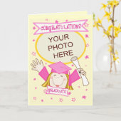 Kindergarten-Abschluss Karte (Gelbe Blume)