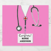 Kindergarten Abschluss Kindergarten Labrador Schaumweinetikett (Einzelnes Label)