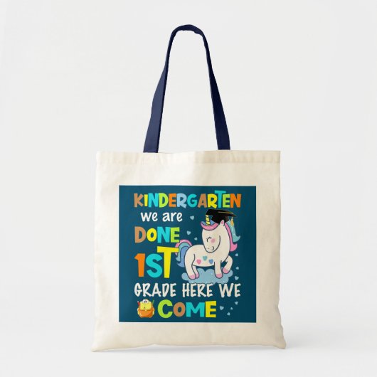 Kindergarten Abschluss Magical Unicorn Boys Girl Tragetasche (Vorne)