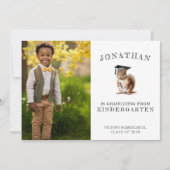 Kindergarten-Abschluss mit Eichhörnchen Ankündigung (Vorderseite)