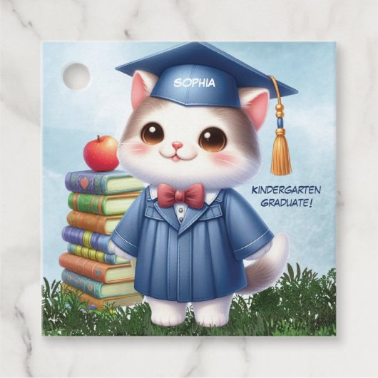 Kindergarten Abschluss Niedlich Cat Girl Geschenkanhänger (Vorderseite)