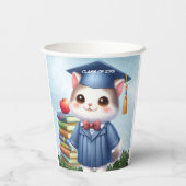 Kindergarten Abschluss Niedlich Cat Girl Pappbecher (Rückseite)