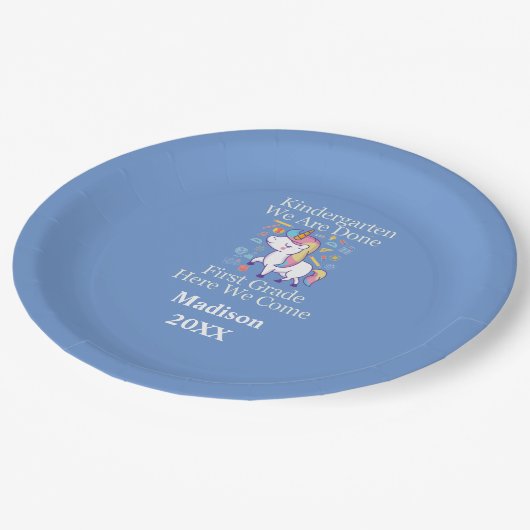 Kindergarten Abschluss Pappteller (Schrägansicht)
