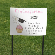 Kindergarten Abschluss Pink Cupcake Personalisiert