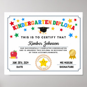 Kindergarten-Abschluss Poster