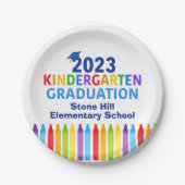 Kindergarten Abschluss School Custom Party 2023 Pappteller (Vorderseite)