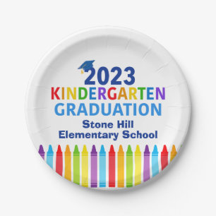 Kindergarten Abschluss School Custom Party 2023 Pappteller