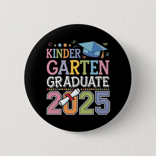 Kindergarten-Abschluss-Schule 2025 Button (Vorderseite)