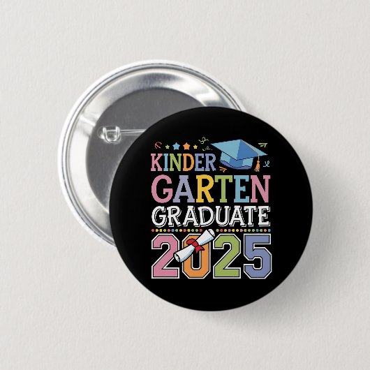 Kindergarten-Abschluss-Schule 2025 Button (Vorne & Hinten)