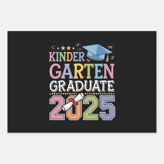 Kindergarten-Abschluss-Schule 2025 Geschenkpapier Set (Vorderseite)