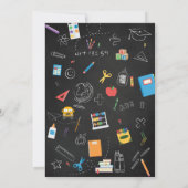 Kindergarten Abschluss Zeremonie Chalkboard Einladung (Rückseite)