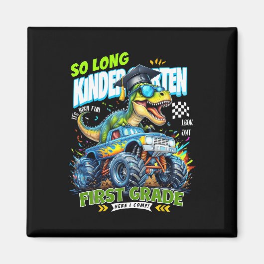 Kindergarten-Absolvent auf Wiedersehen Dinosaurier Magnet (Vorne)