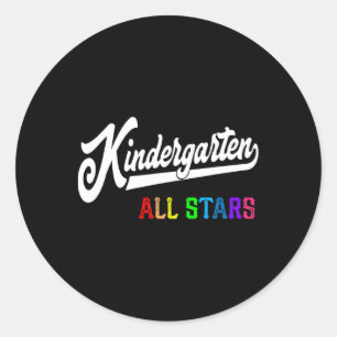 Kindergarten All Stars Lehrerteam Runder Aufkleber