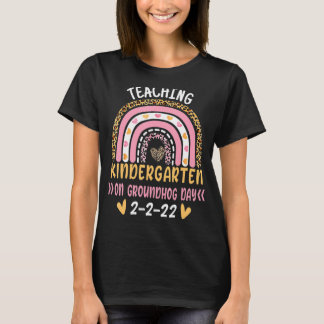 Kindergarten am Groundhog Day 22022 Spaß T-Shirt