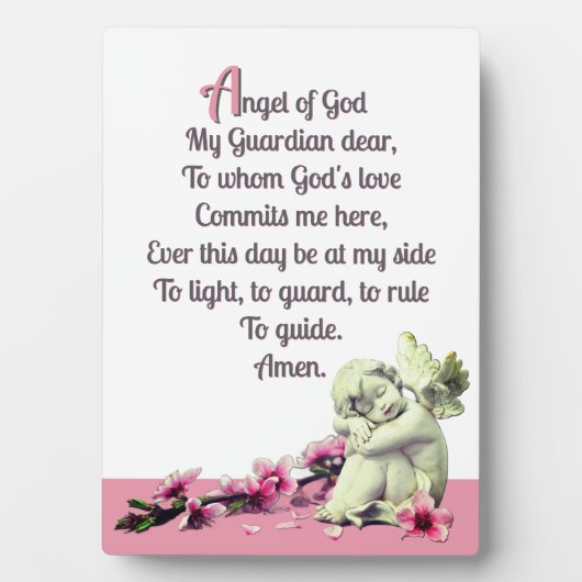 Kindergarten Angel Tabletop Plaque mit Easel Fotoplatte (Vorderseite)