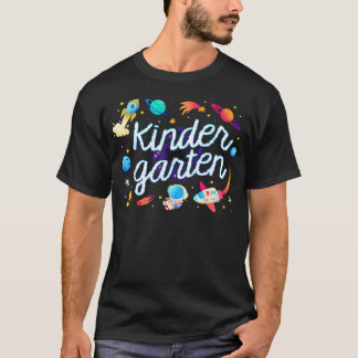 Kindergarten Astronaut Planeten Weltraum Zurück Zu T-Shirt