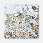 Kindergarten: Bachforelle Magnet (Vorne)