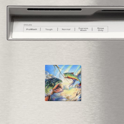 Kindergarten: Bachforelle Magnet (In Situ (Geschirrspüler))