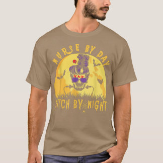 Kindergarten bei Tag Hexe bei Nacht Mäuse T-Shirt