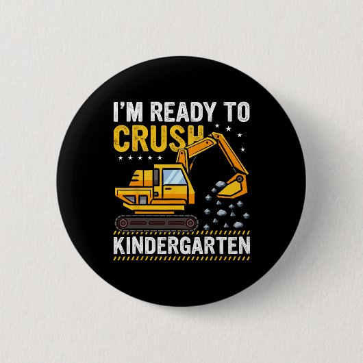 Kindergarten bereit Truck Kids zu zermalmen Kinder Button (Vorderseite)