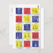 Kindergarten-Berichtskarte Postkarte (Vorne/Hinten)