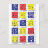 Kindergarten-Berichtskarte Postkarte (Vorderseite)